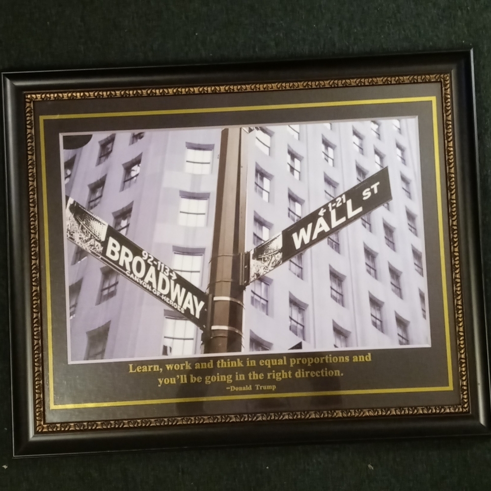 Broadway and Wall Street Donald Trump quote